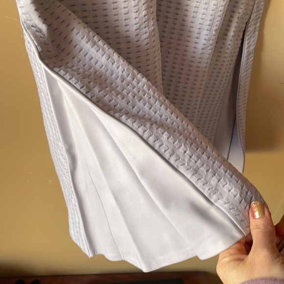 ADEAM yuzawa dress with leather godets sz6 Silver Swallow (lilac) NWT $1600 - Picture 3 of 8